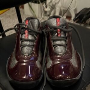Prada Men's Sneakers - Burgundy and Gray